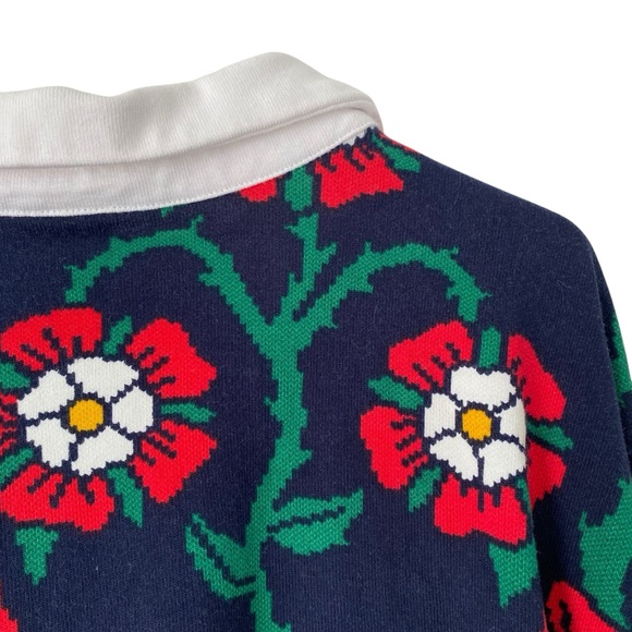 Rowing Blazers x Target Collab Rose Print Navy Blue Collared Rugby Shirt size 2X - Picture 8 of 10